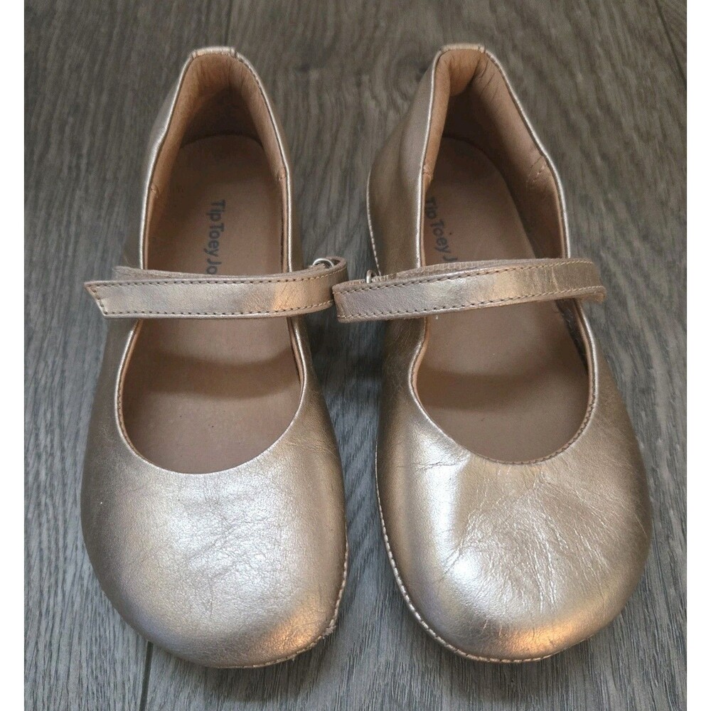 Tip Toey Joey Toddler Girls 9 EU 26 Metallic Champagne Gold Mary Jane Flats